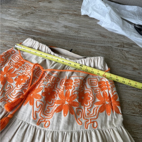 Maje Fancy Embroidered Floral Maxi Skirt Gorgeous elastic waist - Picture 7 of 10